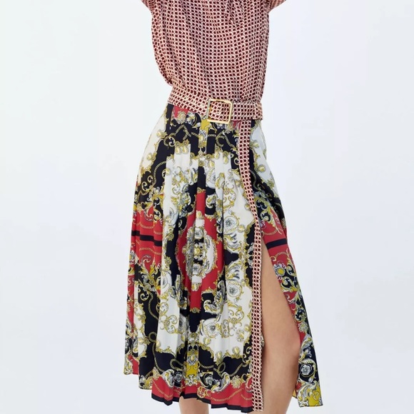 Zara Printed Chain Skirt S - Picture 6 of 8